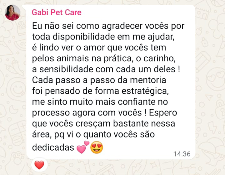 Depoimento Gabi Pet Care